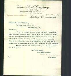 Letterhead - Union Steel Company