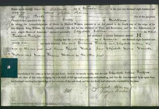 Deed by Married Women - Elizabeth Victoria Pontifax-Original Ancestry