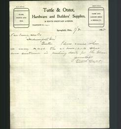 Letterhead - Tuttle & Otstot, Hardware and Builders' Supplies