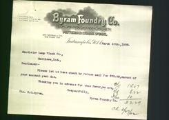 Letterhead - Byram Foundry Co.