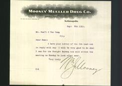 Letterhead - Mooney-Mueller Drug Co.