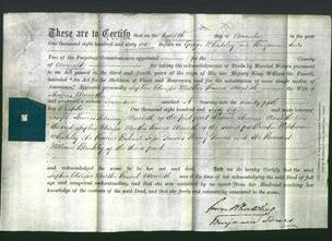 Deed by Married Women - Sophia Clarissa Martha Round Meredith-Original Ancestry