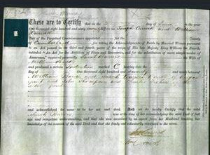 Deed by Married Women - Sarah Barwis Banks-Original Ancestry