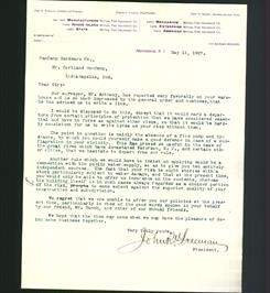 Letter - Signed John R. Freeman