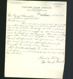 Letterhead - VanCamp Glass Company