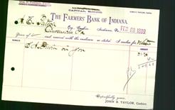 Bank Letterhead - Farmers' Bank of Indiana