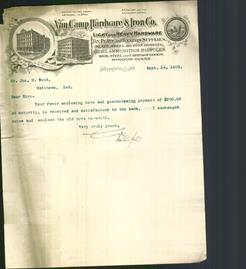 Letterhead - Van Camp Hardware & Iron Co.