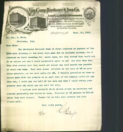 Letterhead - Van Camp Hardware & Iron Co.