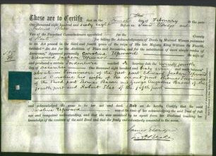 Deed by Married Women - Caroline Upward-Original Ancestry