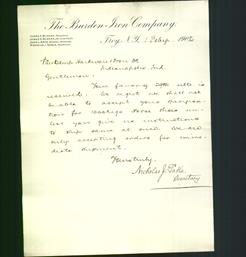 Letterhead - The Burden Iron Company