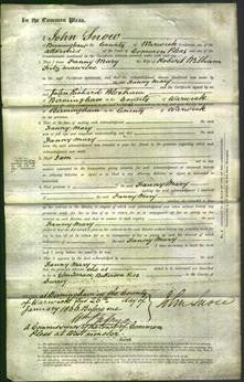 Court of Common Pleas - Fanny Mary Fitzmaurice-Original Ancestry