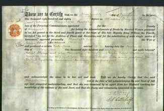 Deed by Married Women - Charlotte Ann Stickland-Original Ancestry