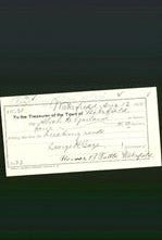 Wakefield, Massachusetts Payment Voucher - Alvah S Garland