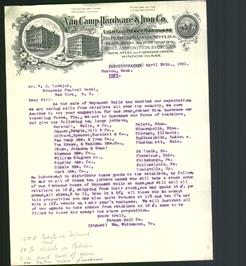 Letterhead - Van Camp Hardware & Iron Co.