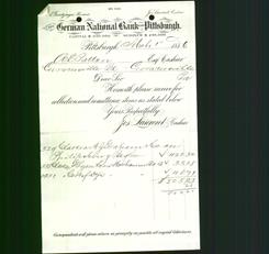 Bank Letterhead - German National Bank of Pittsburgh