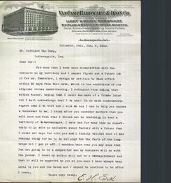 Letterhead - Van Camp Hardware & Iron Co.