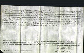 Deed by Married Women - Elizabeth Collyns-Original Ancestry