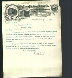 Letterhead - Van Camp Hardware & Iron Co.