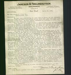 Letterhead - Jameson & Frelinghuysen Insurance