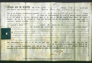 Deed by Married Women - Louisa Anne Hankinson-Original Ancestry