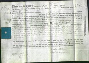 Deed by Married Women - Elizabeth Parker-Original Ancestry