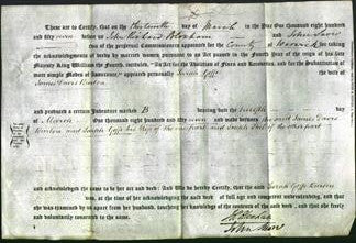Deed by Married Women - Sarah Goffe Burton-Original Ancestry