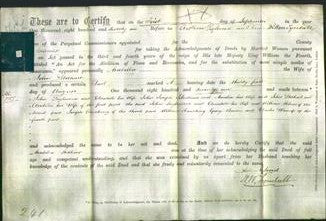 Deed by Married Women - Arabella Stothart-Original Ancestry