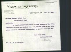 Letterhead - Wickwire Brothers