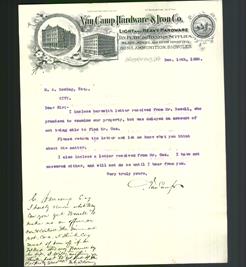 Letterhead - Van Camp Hardware & Iron Co.