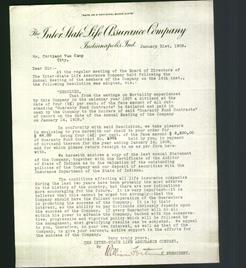 Letterhead - The Inter-State Life Assurance Company