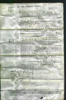 Court of Common Pleas - Margaret Happer-Original Ancestry