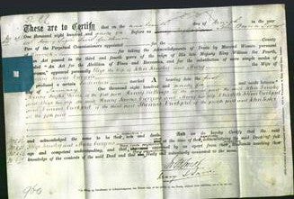Deed by Married Women - Eliza Tansley and Mary Curzons-Original Ancestry