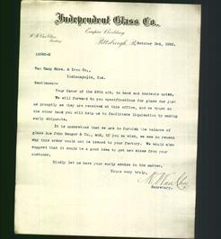 Letterhead - Independent Glass Co.