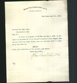 Letterhead - Kean, Van Cortlandt & Co.