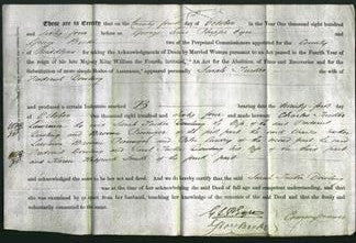 Deed by Married Women - Sarah Tucker Dowling-Original Ancestry