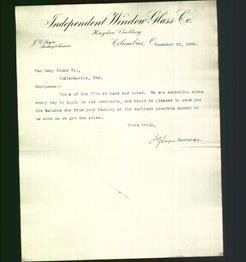 Letterhead - Independent Window Glass Co.