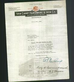 Letterhead - Van Camp Hardware & Iron Co.