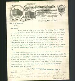 Letterhead - Van Camp Hardware & Iron Co.