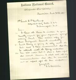 Letterhead - Indiana National Guard