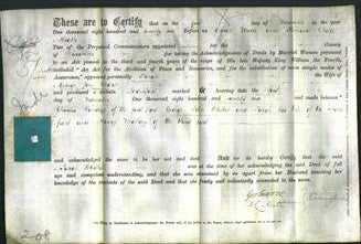 Deed by Married Women - Sarah Whittell-Original Ancestry