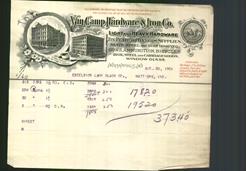 Letterhead - Van Camp Hardware & Iron Co.