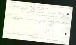 Bank Letterhead - Masonic Bank