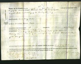 Deed by Married Women - Sarah Mary Fowke-Original Ancestry