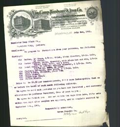 Letterhead - Van Camp Hardware & Iron Co.