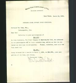 Letterhead - Kean, Van Cortlandt & Co.