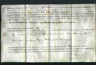 Deed by Married Women - Elizabeth Suddick-Original Ancestry