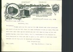 Letterhead - Van Camp Hardware & Iron Co.