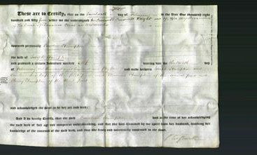 Deed by Married Women - Caroline Hampton-Original Ancestry