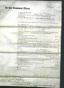 Court of Common Pleas - Margaret Wolbank-Original Ancestry