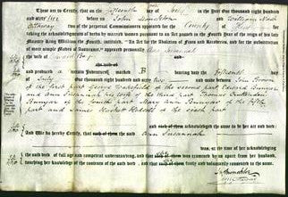 Deed by Married Women - Ann Susannah Bunyar-Original Ancestry